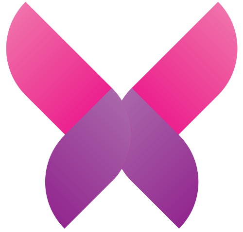 粉色抽象蝴蝶矢量標識 logo png