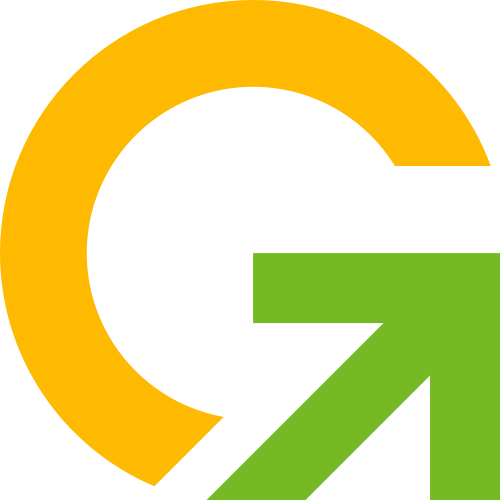 黃色綠色字母G箭頭矢量logo圖標(biāo) logo png