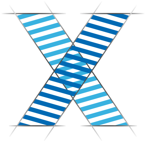 藍色字母X矢量logo圖標 logo png