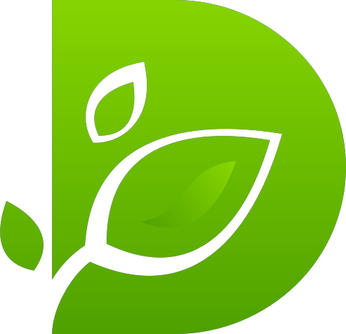 綠色葉子字母D矢量logo logo png