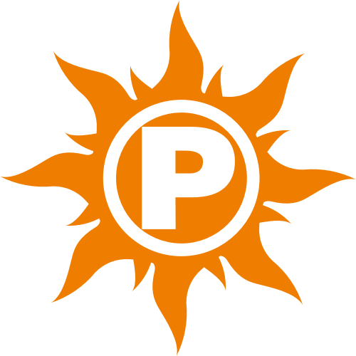 橙色字母P矢量logo logo png