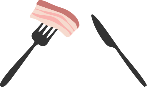 粉色刀叉烤肉矢量logo logo png