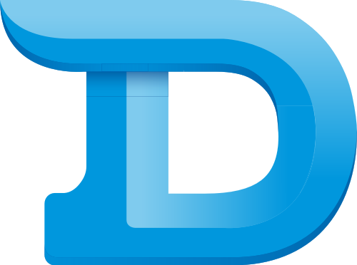 藍(lán)色字母D矢量logo元素 logo png