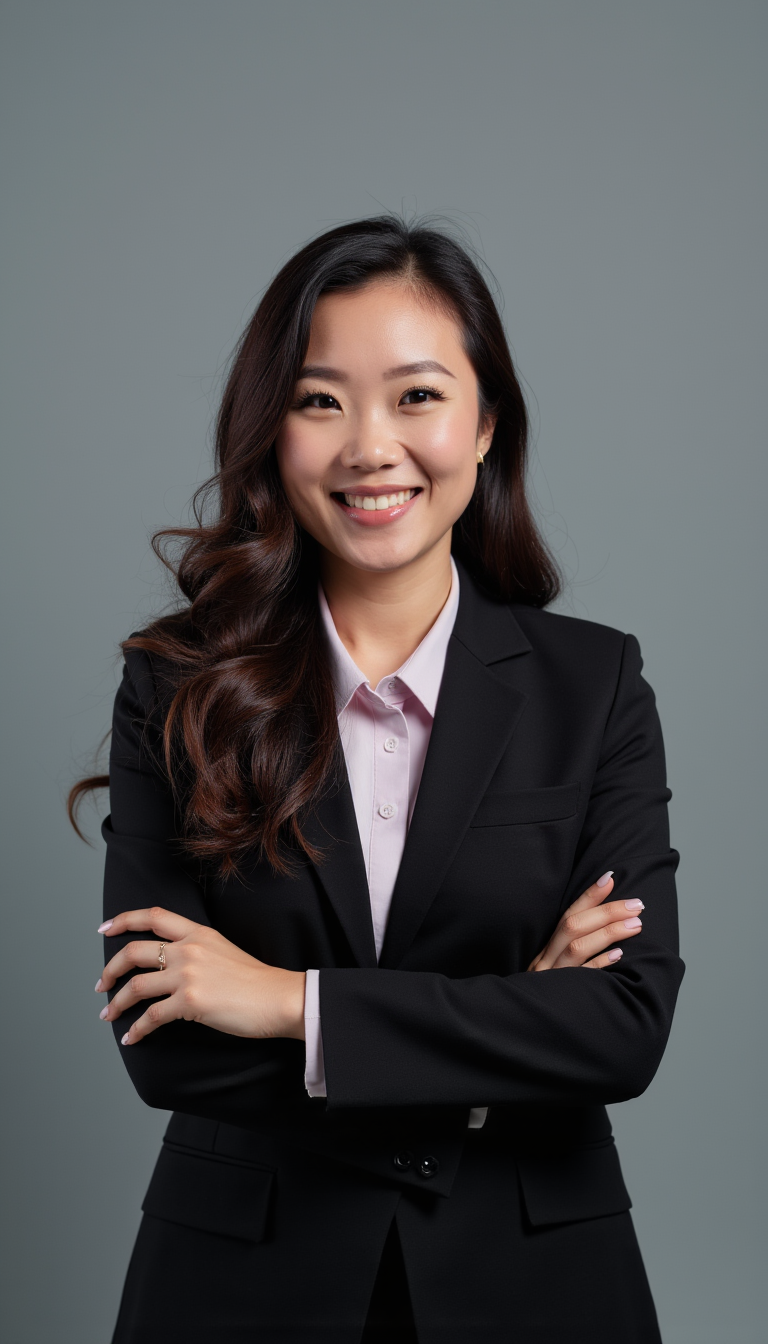 亞洲女性職業(yè)照，肖像，職業(yè)裝，正面鏡頭