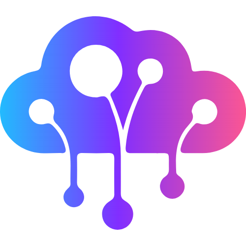科技感漸變云朵矢量素材 logo png