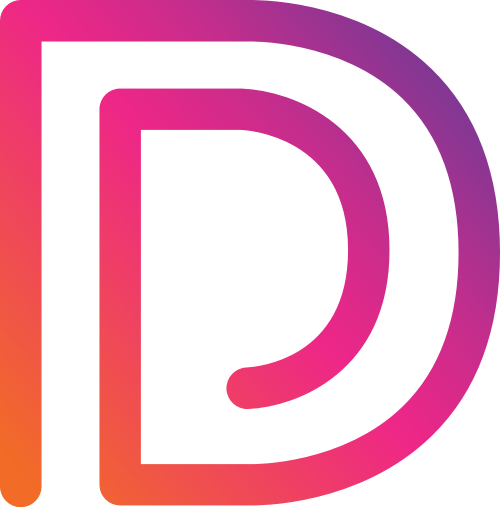 字母D紅色漸變矢量圖標(biāo) logo png