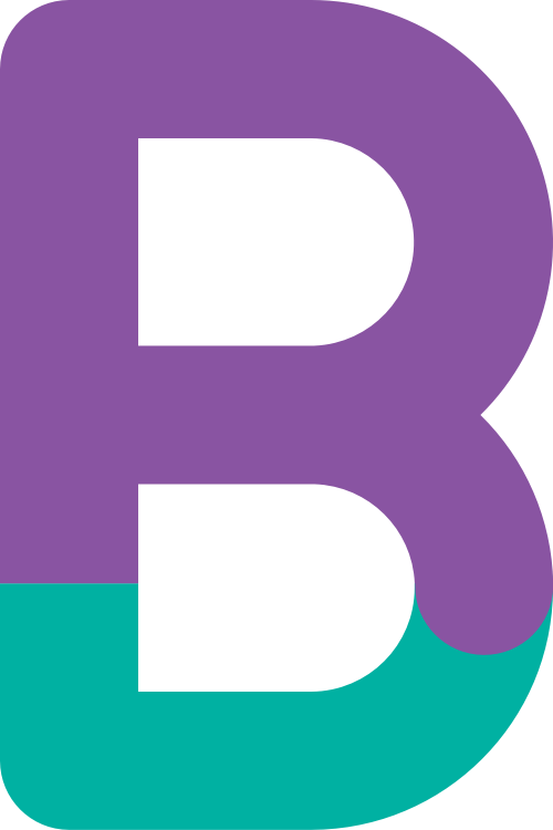 字母B雙色矢量logo圖標 logo png