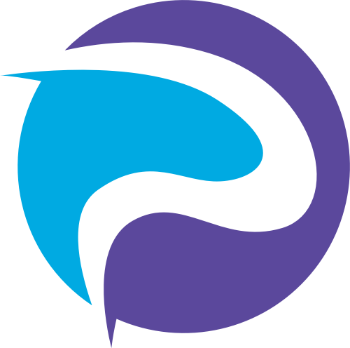 紫色藍色字母P抽象logo素材圖片 logo png