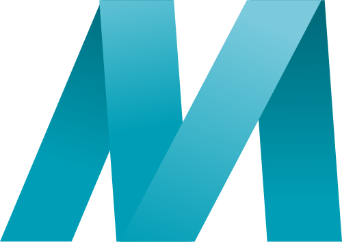藍(lán)色字母M折紙logo設(shè)計素材 logo png