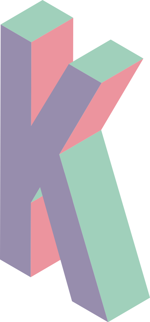 彩色字母K立體拼色logo設(shè)計(jì)素材 logo png
