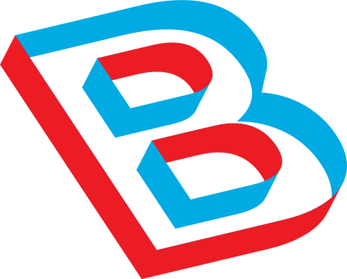 紅藍立體字母Blogo設計素材 logo png