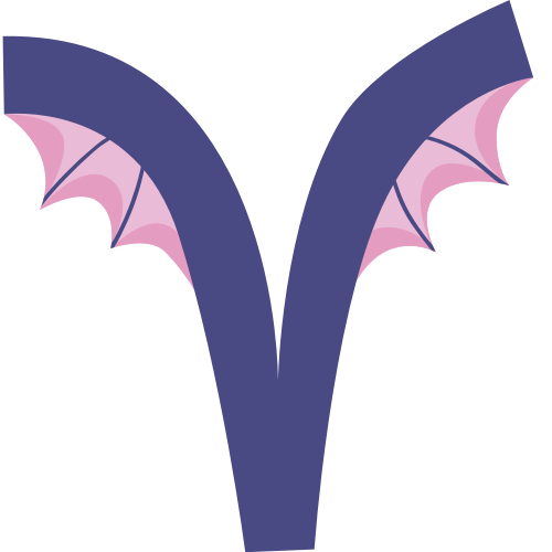 紫色蝙蝠字母V可愛動物矢量標(biāo)志圖片 logo png