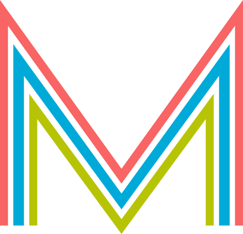 字母M三色logo設(shè)計素材 logo png