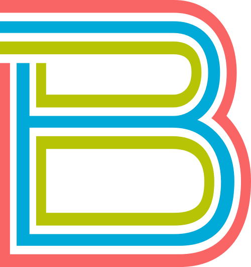 字母B三色logo設計素材 logo png