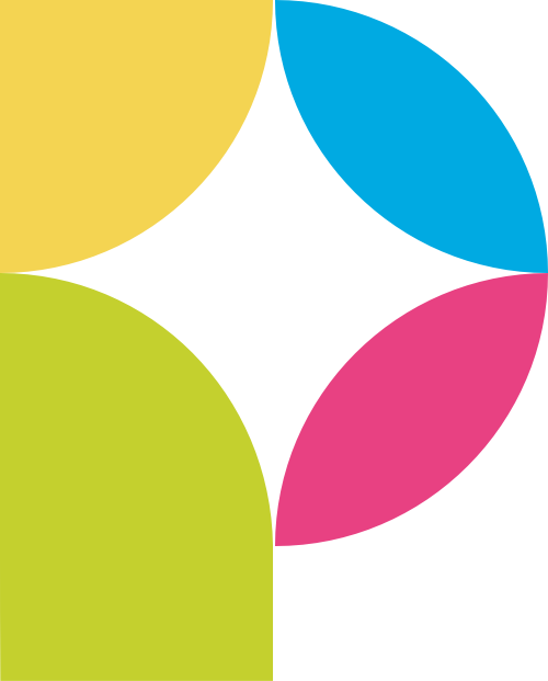字母P多色塊葉子形狀矢量logo圖片 logo png