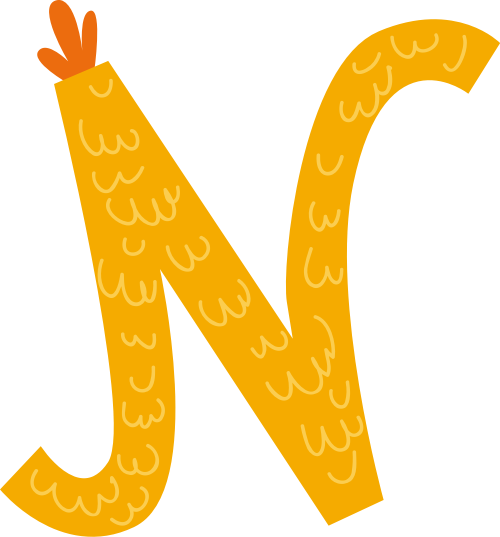 黃色小雞字母N可愛動(dòng)物矢量logo圖標(biāo) logo png