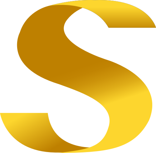 黃色字母S曲面線條logo設(shè)計素材 logo png