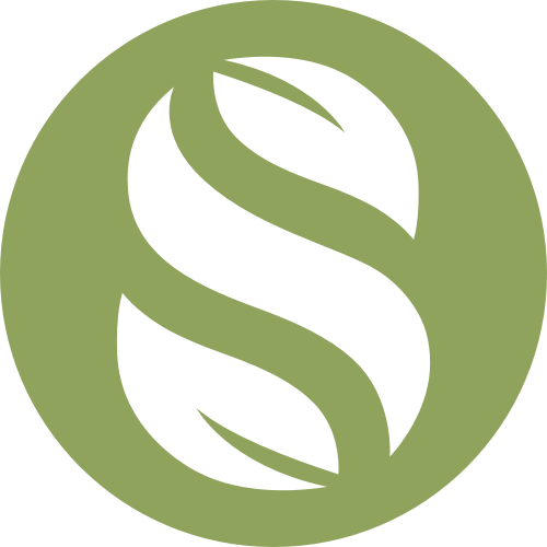 綠色圓形字母S樹葉元素logo圖標(biāo)素材 logo png