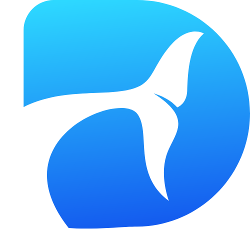 字母D鯨魚尾巴創(chuàng)意矢量圖形 logo png