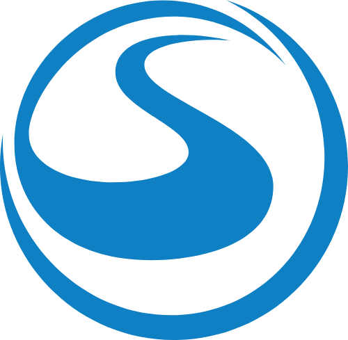 藍(lán)色圓形曲線矢量圖形 logo png