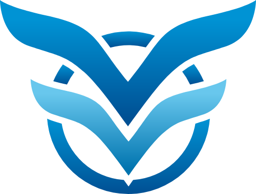 藍(lán)色漸變V字母 logo png