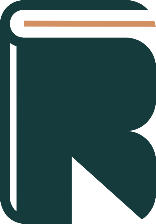 書本造型R字母 logo png