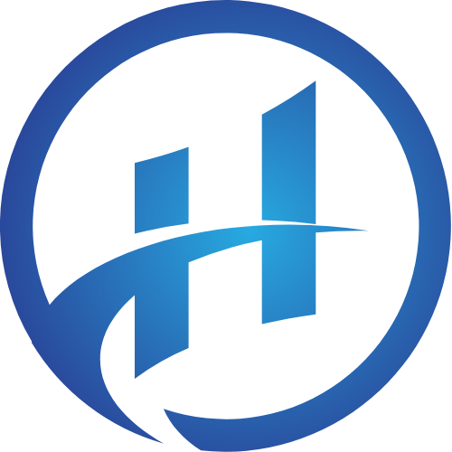 漸變藍(lán)色科技風(fēng)字母H logo png
